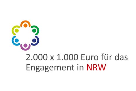 Das Bild zeigt das Logo des Programms "2.000 x 1.000 für das Engagement".
